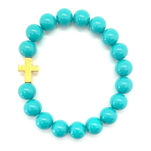 Load image into Gallery viewer, Gold Cross Big Baller Bracelet
