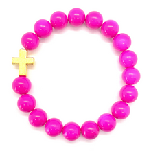 Load image into Gallery viewer, Gold Cross Big Baller Bracelet