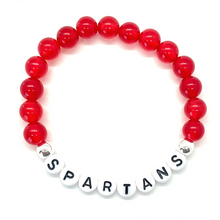 Load image into Gallery viewer, 8mm Silver School Spirt Bracelet