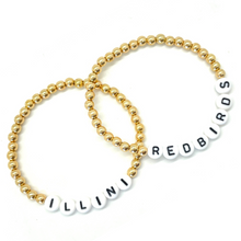 Load image into Gallery viewer, 4mm Gold or Silver School Spirt Bracelet