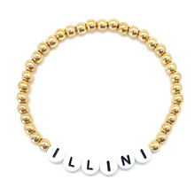 Load image into Gallery viewer, 4mm Gold or Silver School Spirt Bracelet