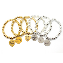 Load image into Gallery viewer, Gemstone "Nana" Gold Charm Bracelet