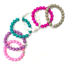 Load image into Gallery viewer, Silver Lava Bead Big Baller Bracelet