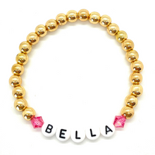 Load image into Gallery viewer, Customizable Name/Initial Bracelet with Swarovski Birthstones