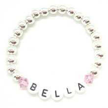 Load image into Gallery viewer, Customizable Name/Initial Bracelet with Swarovski Birthstones