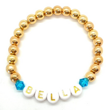 Load image into Gallery viewer, Customizable Name/Initial Bracelet with Swarovski Birthstones