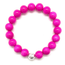 Load image into Gallery viewer, Silver Lava Bead Big Baller Bracelet