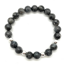 Load image into Gallery viewer, Plain Silver Gemstone Bracelet