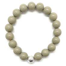 Load image into Gallery viewer, Silver Lava Bead Big Baller Bracelet
