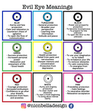 Load image into Gallery viewer, 8mm Matte Black with Gold Hematite Evil Eye & Cross