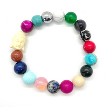 Load image into Gallery viewer, Cream Colored Buddha with Mixed Stones