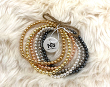 Load image into Gallery viewer, Hematite Metal Rainbow Stack- 4mm