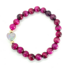 Load image into Gallery viewer, Heart Gemstone Bracelet