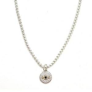 Small Crystal Evil Eye Necklace