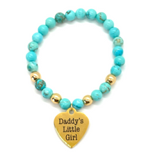 Load image into Gallery viewer, Turquoise Gold Charm Bracelet