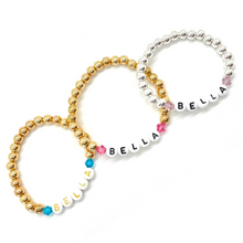 Load image into Gallery viewer, Customizable Name/Initial Bracelet with Swarovski Birthstones
