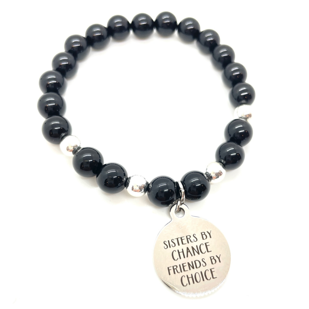 Sisters by chance 2025 friends by choice bracelet
