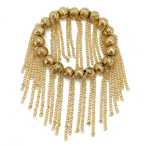 Gold Lava with Gold Chain Fringe