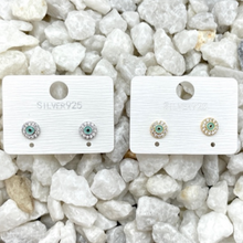 Load image into Gallery viewer, Turquoise Evil Eye Stud Earrings