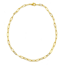 Load image into Gallery viewer, Gold Plated Paper Clip Chain Necklace