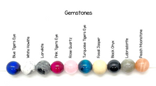 Load image into Gallery viewer, Gemstone Baller with Gold Hematite &amp; Charm