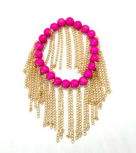 Summer Brights with Gold Chain Fringe