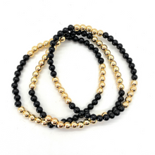 Load image into Gallery viewer, Gold Hematite and Black Onyx Party Stack