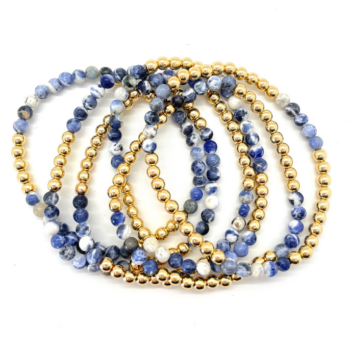 Gold Hematite and Sodalite Party Stack