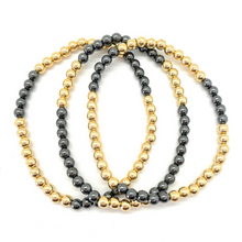 Load image into Gallery viewer, Gold and Gunmetal Silver Hematite Party Stack