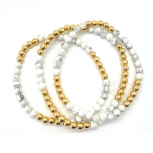 Load image into Gallery viewer, Gold Hematite and White Howlite Party Stack